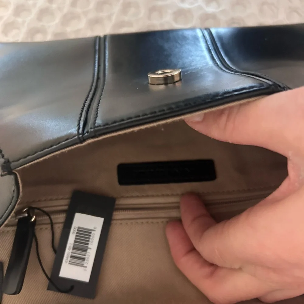 Banana Republic Black Clutch with Silver Accent